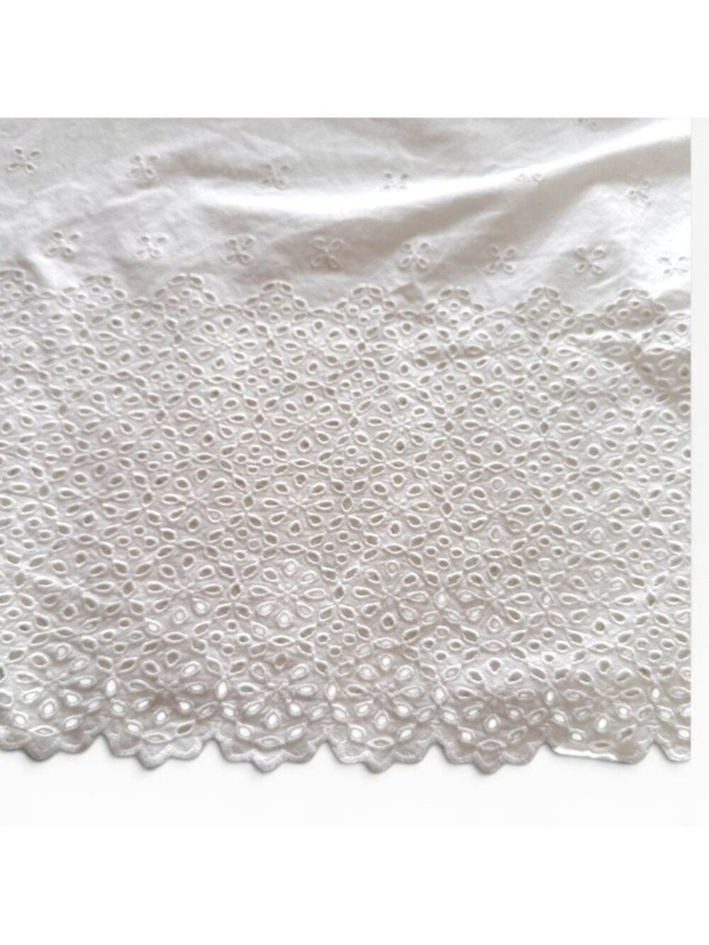 ULLA JOHNSON Celestia Broderie Anglaise Cotton Midi Dress, Sz12, Cowrie, NWT - Picture 13 of 16